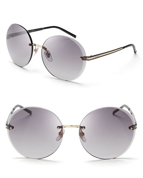 gucci round-frame rimless sunglasses|Gucci polarized sunglasses men's.